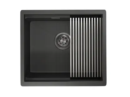 Мойка GRANULA Kitchen Space 5045U, ЧЕРНЫЙ МАТОВЫЙ фото 2