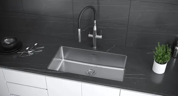 Мойка кухонная KUCHENSTERN MULTI 80 554SS50 Нержавеющая сталь фото 2