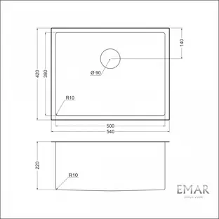 Мойка Emar EMB-123 PVD Nano Dark фото 2