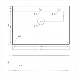 Мойка Emar EMB-125A PVD Nano Coppery фото 2