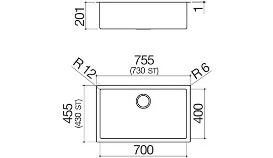 Мойка кухонная Barazza 1QR70S фото 2