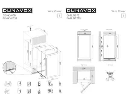 Винный холодильник Dunavox DX-89.246TB фото 3