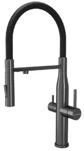 Смеситель KUCHENSTERN ELIT-FE 407GM40 Вороненая сталь Смеситель KUCHENSTERN ELIT-FE 407GM40 Вороненая сталь