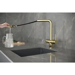 Смеситель KUCHENSTERN FOKUS-FS 401GL40 Золото фото 2 Смеситель KUCHENSTERN FOKUS-FS 401GL40 Золото фото 2