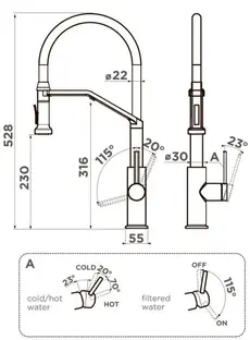 Смеситель OMOIKIRI Makkari 2 Plus-SB-C-BL (арт.4994493) фото 2 Смеситель OMOIKIRI Makkari 2 Plus-SB-C-BL (арт.4994493) фото 2