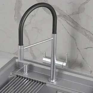 Смеситель GRANULA Kitchen Space 8277, НЕРЖ фото 3