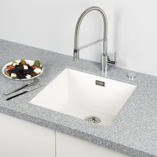 Мойка SCHOCK  Brooklyn 50  Cristalite 456х456 (подстольный монтаж) лунный камень фото 2