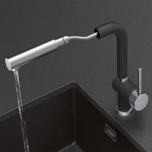 Смеситель Schock Piega-D , Cristadur, выдвижной излив хром/пуро фото 2