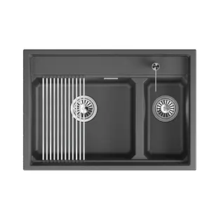 Мойка GRANULA Kitchen Space 7302i, ЧЁРНЫЙ фото 2