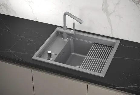 Мойка GRANULA Kitchen Space 6004, АЛЮМИНИУМ фото 3