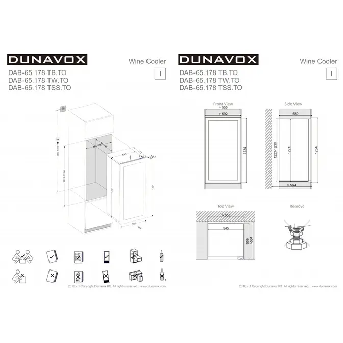 Винный холодильник Dunavox DAB-65.178TSS.TO фото 3