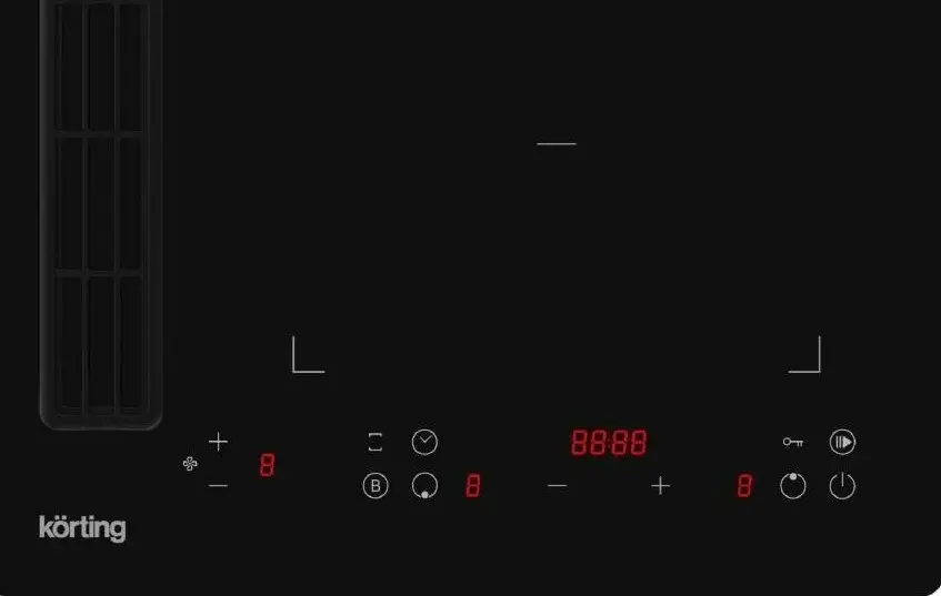 Варочная панель с интегрированной вытяжкой Korting HIBH 40980 NB фото 3
