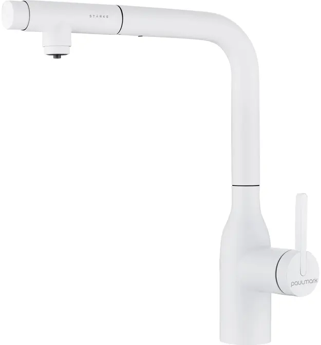 Смеситель Paulmark VIPER Vi213105-WH белый матовый фото 1 Смеситель Paulmark VIPER Vi213105-WH белый матовый фото 1