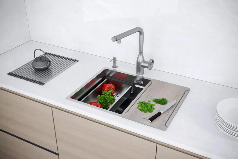 Мойка Paulmark NEXT-MULTI SINK 54 UNI PM785445-BS брашированная нерж.сталь фото 7 Мойка Paulmark NEXT-MULTI SINK 54 UNI PM785445-BS брашированная нерж.сталь фото 7