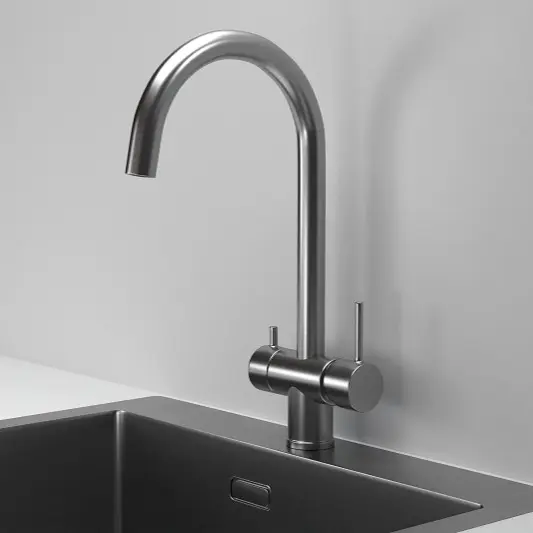 Смеситель GRANULA Kitchen Space 7104, СТАЛЬ САТИН фото 2 Смеситель GRANULA Kitchen Space 7104, СТАЛЬ САТИН фото 2