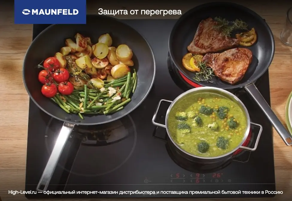 Индукционная стеклокерамич. панель MAUNFELD CVI292S2FBG LUX Inverter фото 12