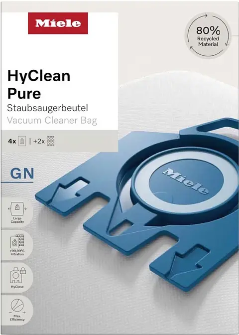 Мешки для пылесосов Miele GN HyClean 3D (4 мешка и 2 фильтра) PURE фото 2