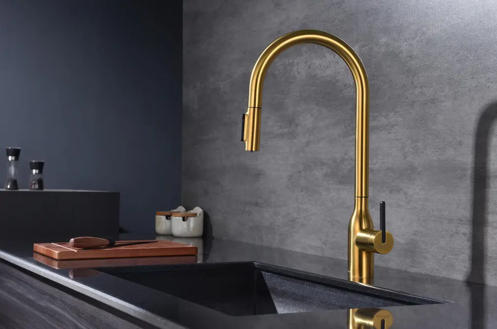 Смеситель Paulmark UNIVERSAL Un213880-BG брашированное золото фото 2