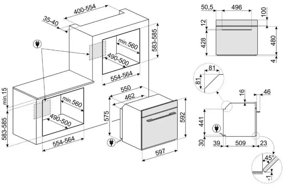 Духовой шкаф  SMEG SO6104S4PN фото 3
