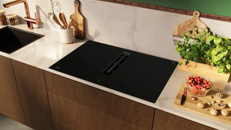 Индукционная стеклокерамич. панель с вытяжкой Neff V58NHQ4L0 фото 3
