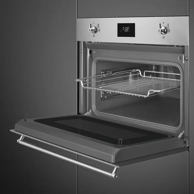 Встраиваемая микроволновая печь Smeg SO4301M0X фото 5