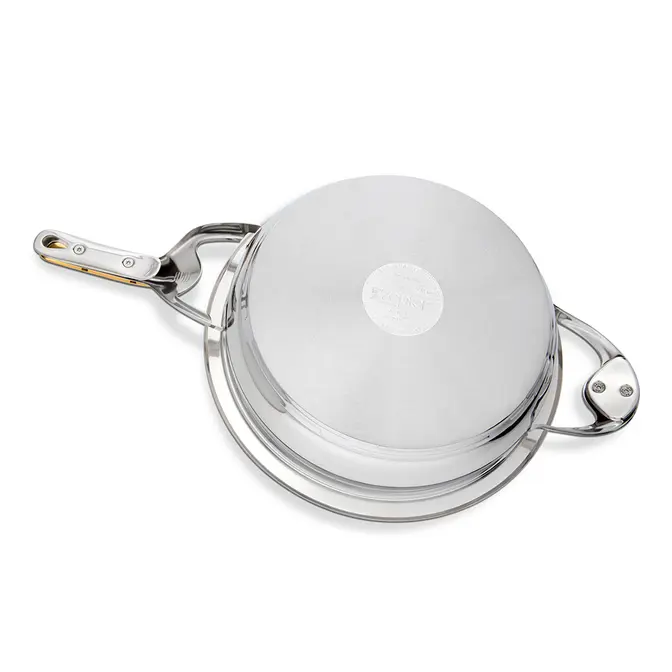 Сковорода ZEPTER Z-FP2838-LS/S 3,8 л, 28 см, выс. 6,5 см (2 ручки, без крышки), нерж. сталь фото 4