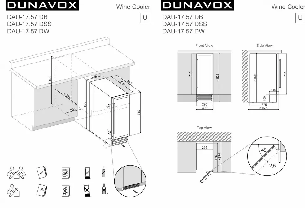 Винный шкаф Dunavox DAU-17.57 DSS фото 3