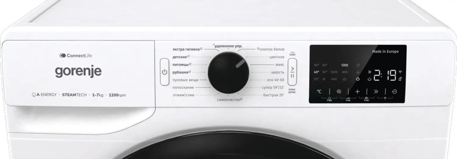 Стиральная машина GORENJE WPNEI72SA1SWIFI/C фото 9
