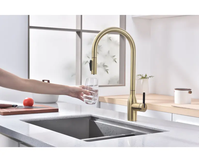 Смеситель Paulmark UNIVERSAL Un213880-LG светлое золото фото 4