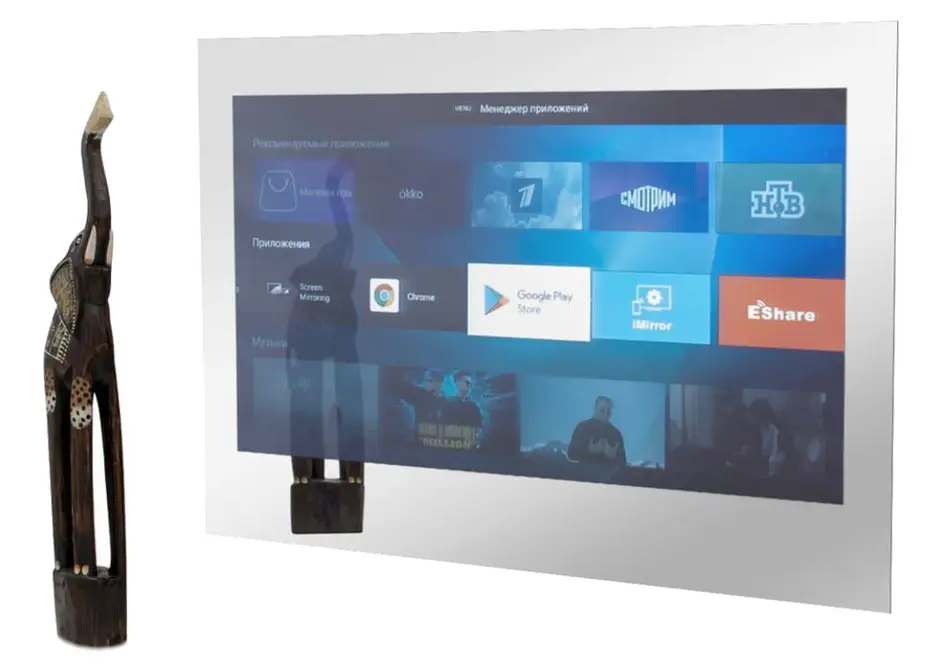 Телевизор для ванной комнаты AVEL AVS435SMFM (AVS435SM Mirror HB) фото 1