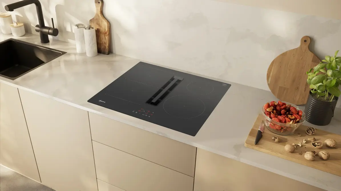 Индукционная стеклокерамич. панель с вытяжкой Neff V56NBS1L0 фото 4