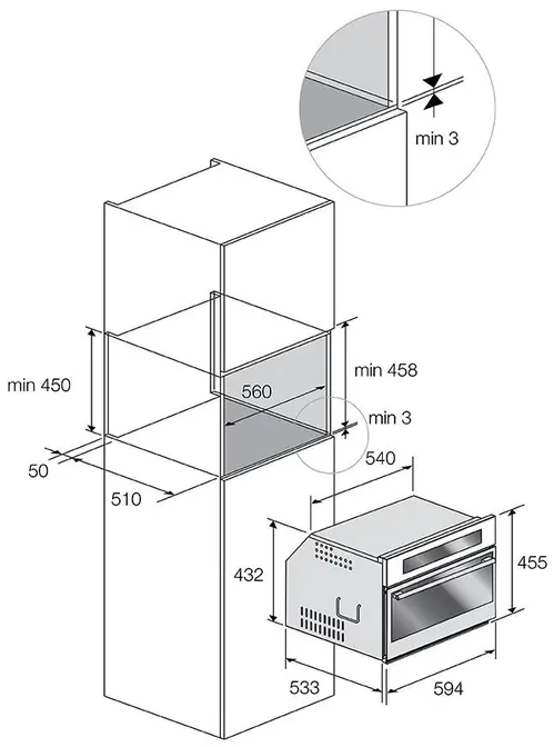 Встраиваемая микроволновая печь Fulgor Milano FCMO 4507 TM BK фото 4