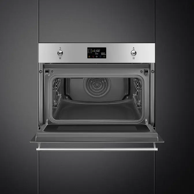 Компактный дух.шкаф с функцией СВЧ SMEG SO4302M1X фото 4