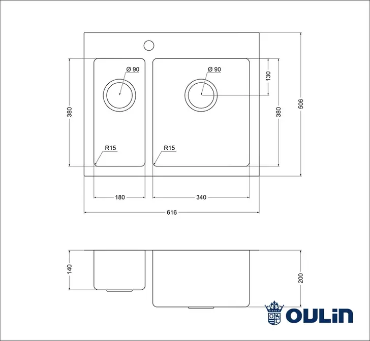 Мойка Oulin OL-FTR202R фото 7