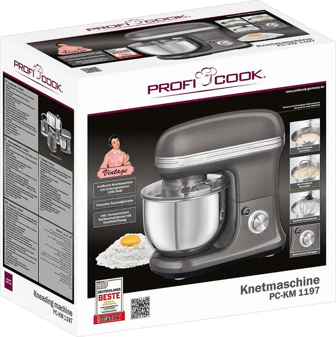 Кухонный комбайн Profi Cook PC-KM 1197 anthrazit фото 3 Кухонный комбайн Profi Cook PC-KM 1197 anthrazit фото 3