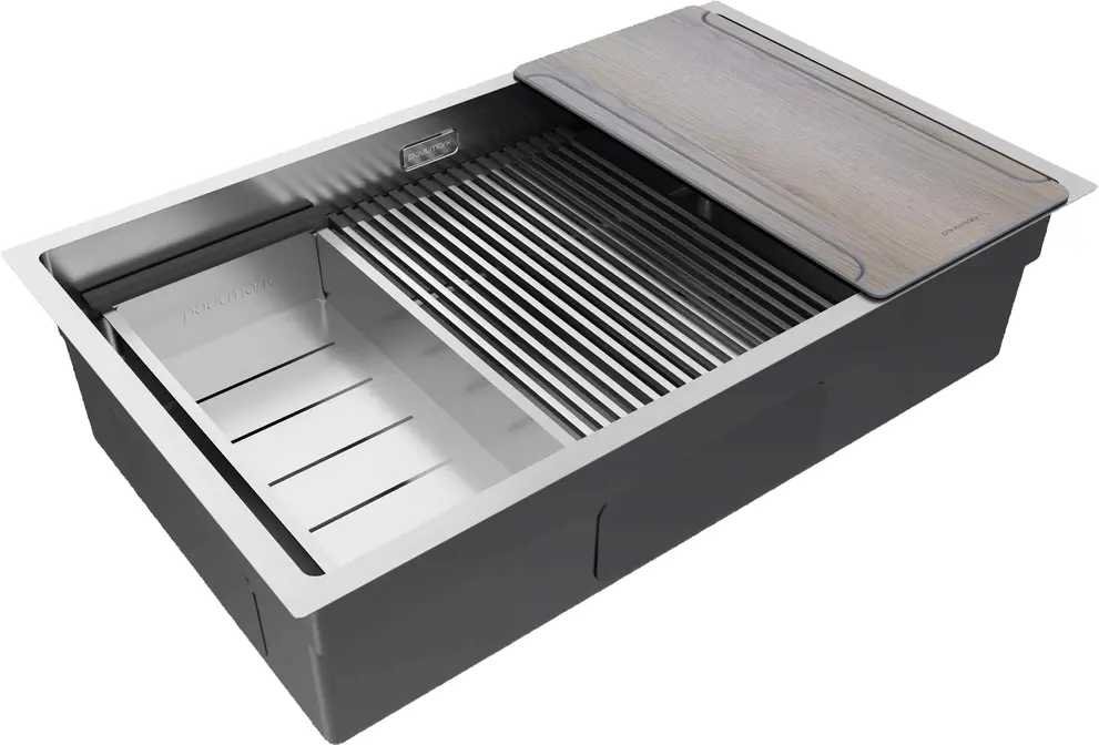 Мойка Paulmark NEXT-MULTI SINK 74 UNI PM787445-BS брашированная нерж.сталь фото 2 Мойка Paulmark NEXT-MULTI SINK 74 UNI PM787445-BS брашированная нерж.сталь фото 2