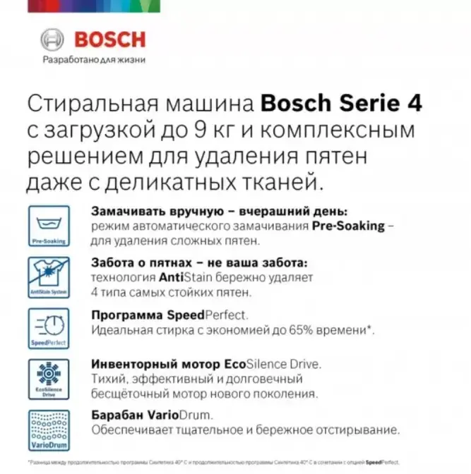 Стиральная машина Bosch WGA254A0OE фото 9