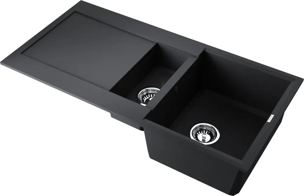 Кухонная мойка OMOIKIRI Sakaime 100-2-BL Tetogranit/черный фото 1 Кухонная мойка OMOIKIRI Sakaime 100-2-BL Tetogranit/черный фото 1