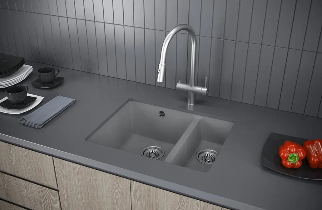 Мойка кухонная KUCHENSTERN UNDER 60-2 102WH10 Белый фото 3