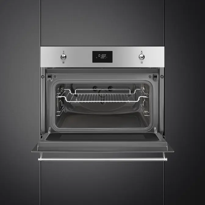 Компактный дух.шкаф с функцией СВЧ SMEG SO4301M0X фото 3