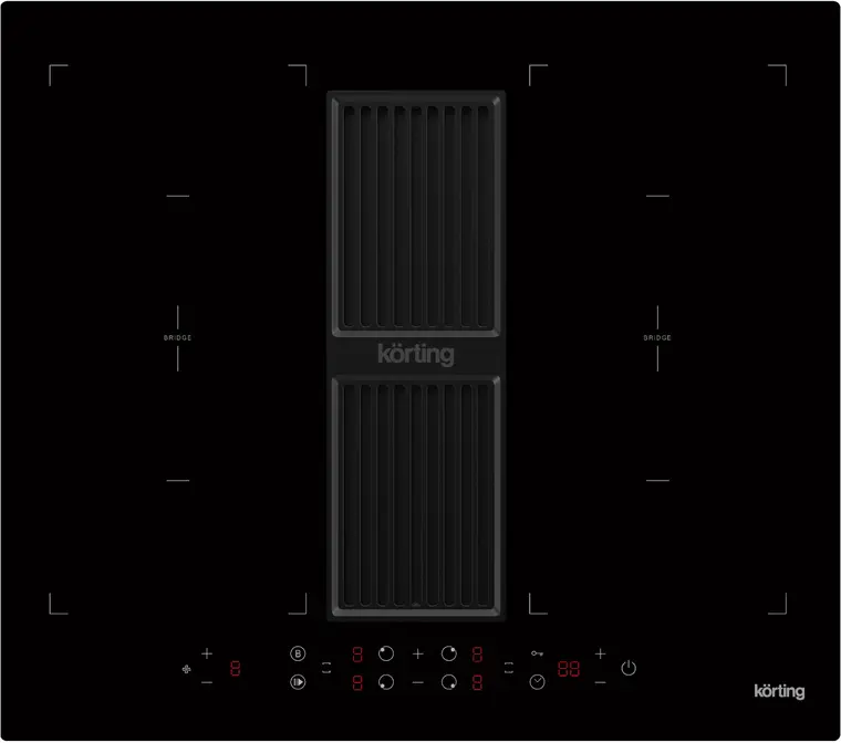 Варочная панель с интегрированной вытяжкой Korting HIBH 68980 NB фото 1