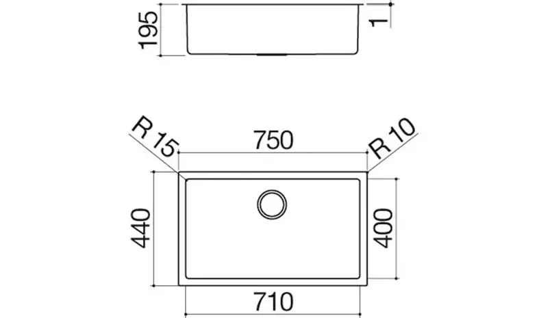 Мойка кухонная Barazza 1X7040I фото 3