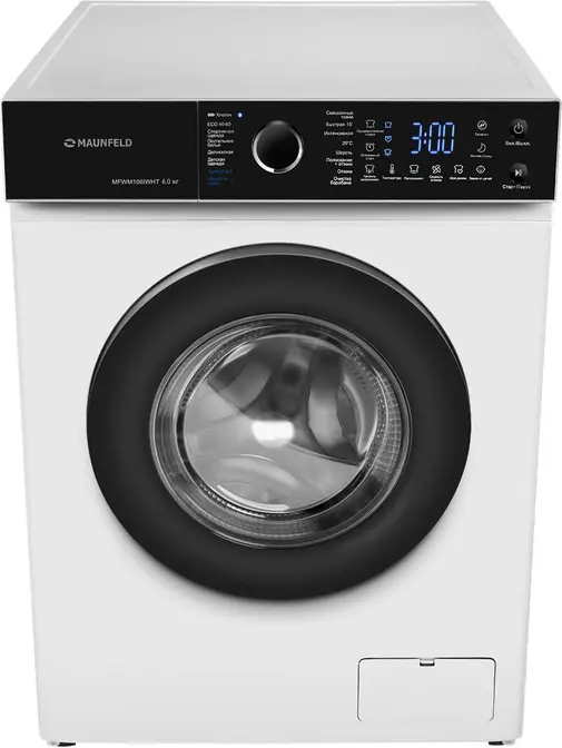 Стиральная машина c инвертором и паром MAUNFELD MFWM106IWHT фото 3