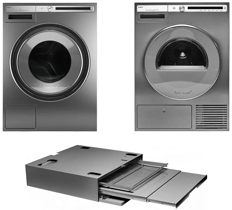Asko Logic 12 (стиральная машина W4086C.T/3 + сушильная машина T408HD.T.P + выдвижная полка с корзиной HDB1153T) фото 1