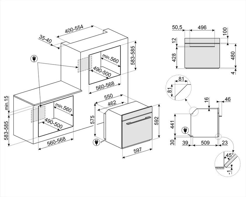 Духовой шкаф  SMEG SO6104S4PG фото 4