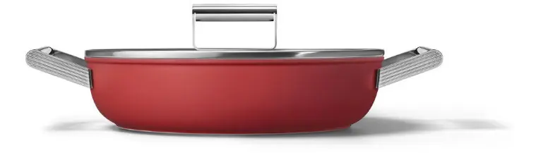 Глубокая сковорода с крышкой Smeg CKFD2811RDM фото 2