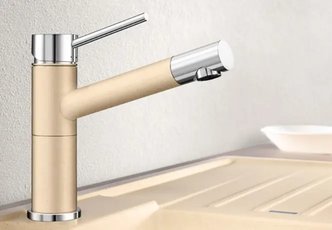 Смеситель Blanco Alta compact chrome/Silgranit фото 1