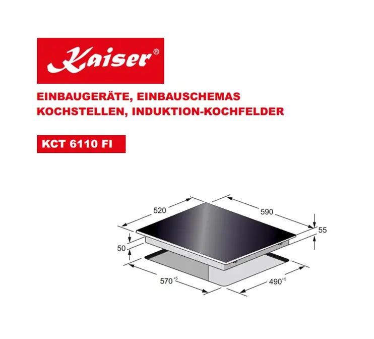 Стеклокерамическая панель Kaiser KCT 6110 FI фото 5