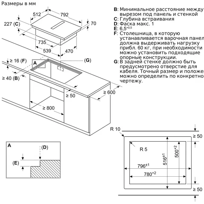 Варочная панель с интегрированной вытяжкой Bosch PXX821D66E фото 4