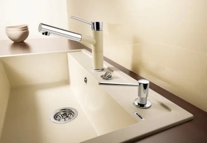 Смеситель Blanco Alta-S compact chrome/Silgranit фото 2